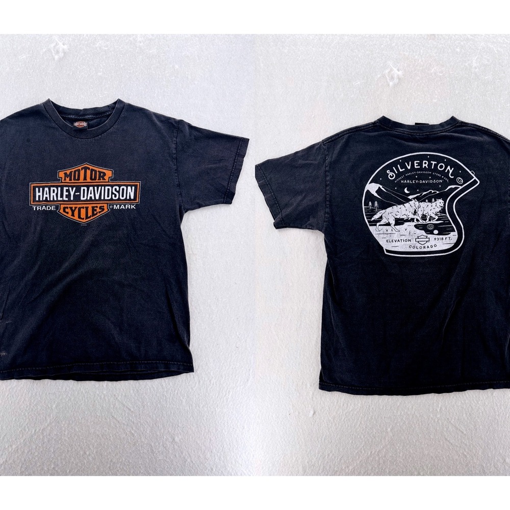 Harley-Davidson - T-Shirt Silverton CO Wolf Graphic - Black - L - Mens
